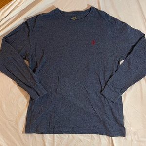 Men’s Polo Ralph Lauren Small Pony Long Sleeve Tee Navy